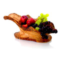 Rustic olive wood basket fruit , master piece, centrepiece