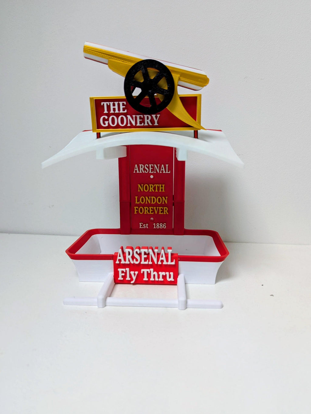 Arsenal Bird Feeder by Chaddyverse – Red & White Garden Decor Gift
