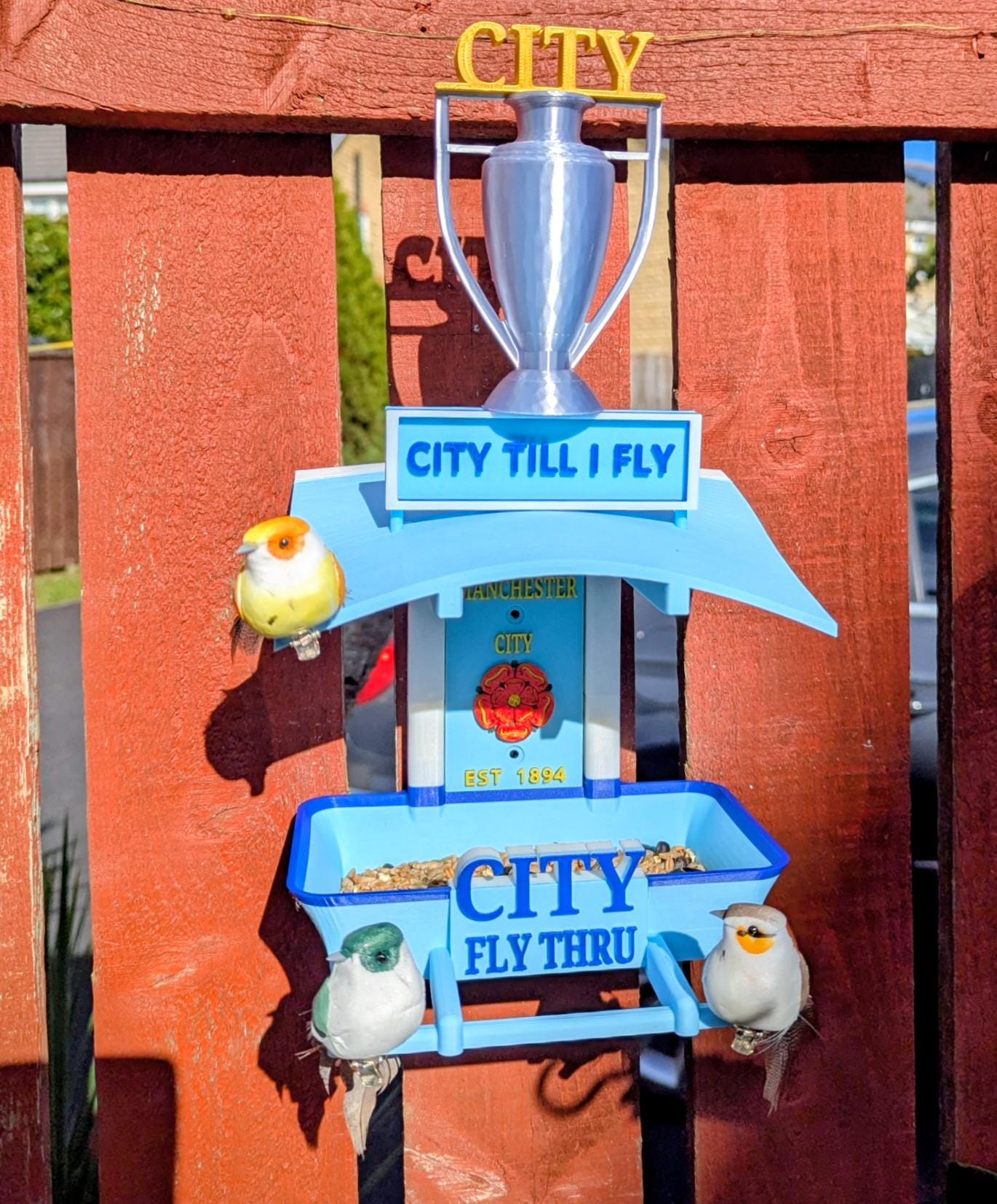 Chaddyverse Manchester City Bird Feeder – Sky Blue Football Fan Gift