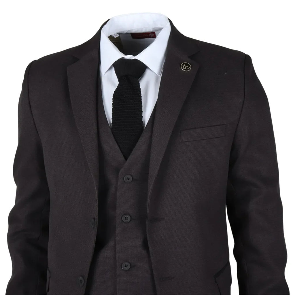 IM06 - Men's 3 Piece Charcoal Grey Classic Suit