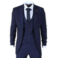 IM30 - Men's Navy 3 Piece Stitch Lapel Formal Suit
