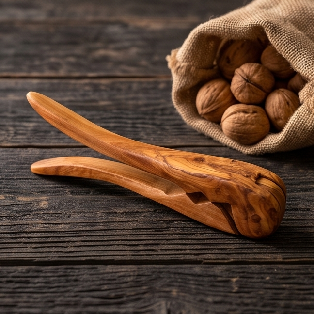 Olive Wood Clamp Nutcracker