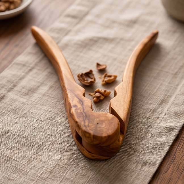 Olive Wood Clamp Nutcracker