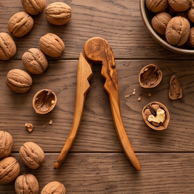 Olive Wood Clamp Nutcracker