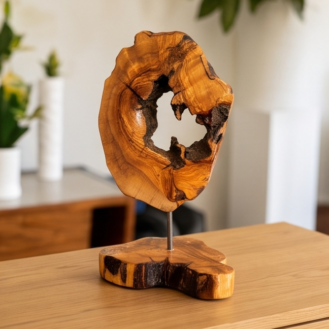Olive Wood Unique Decorative Sculpture, home decor, decoration