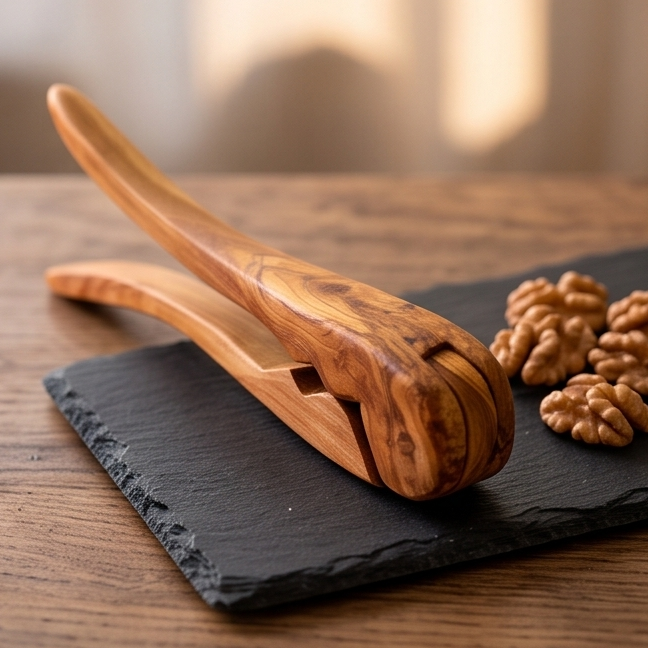Olive Wood Clamp Nutcracker