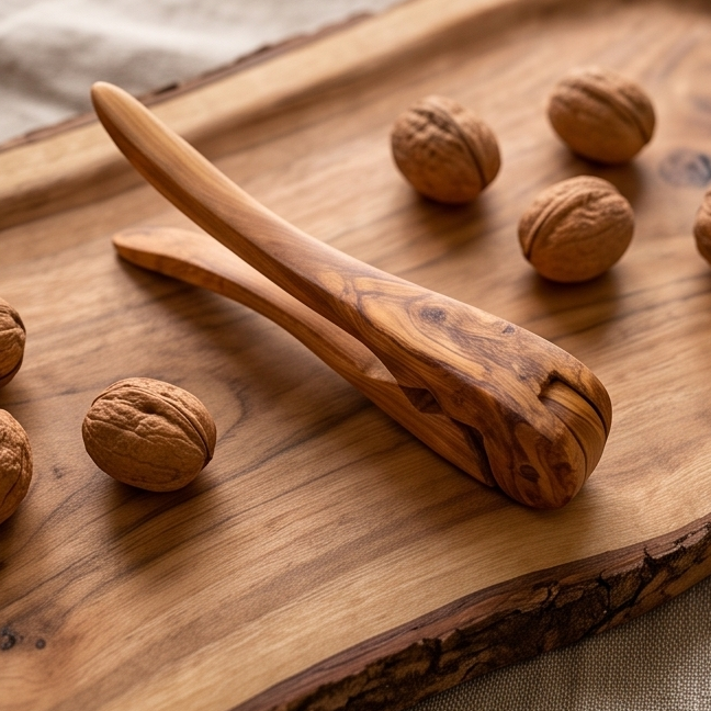 Olive Wood Clamp Nutcracker