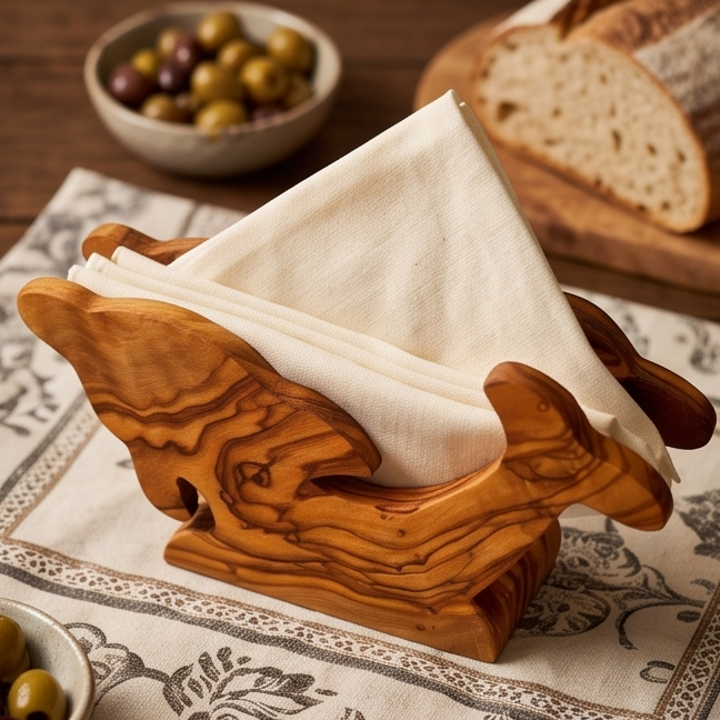 Olive Wood Napkin Holder | Various Shapes