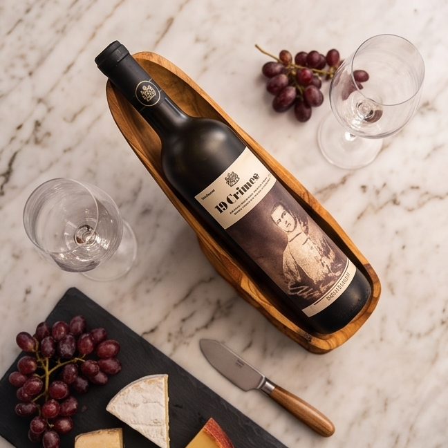 Olive Wood Wooden Wine Natural Bottle Holder