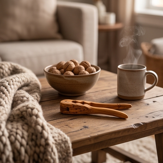 Olive Wood Clamp Nutcracker