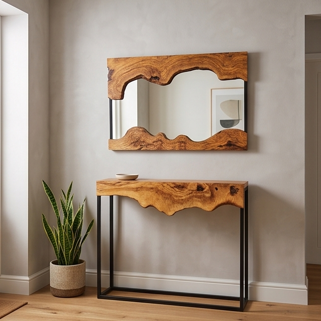 Hallway table with Metal Frame
