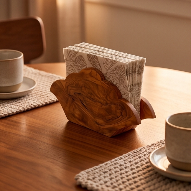 Olive Wood Napkin Holder | Various Shapes