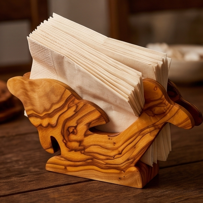 Olive Wood Napkin Holder | Various Shapes