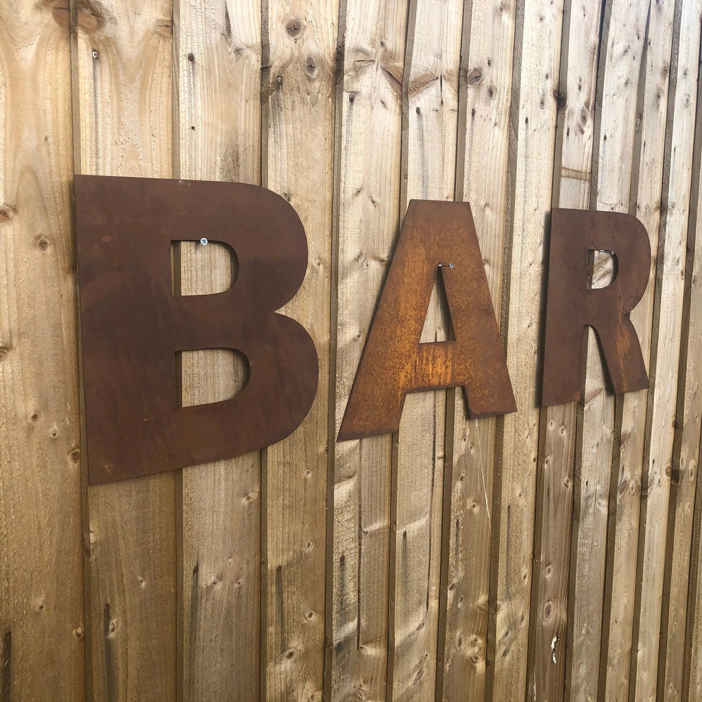 12-Inch Rusty Metal Letters by Rustic Warehouse Norfolk | Industrial Signage