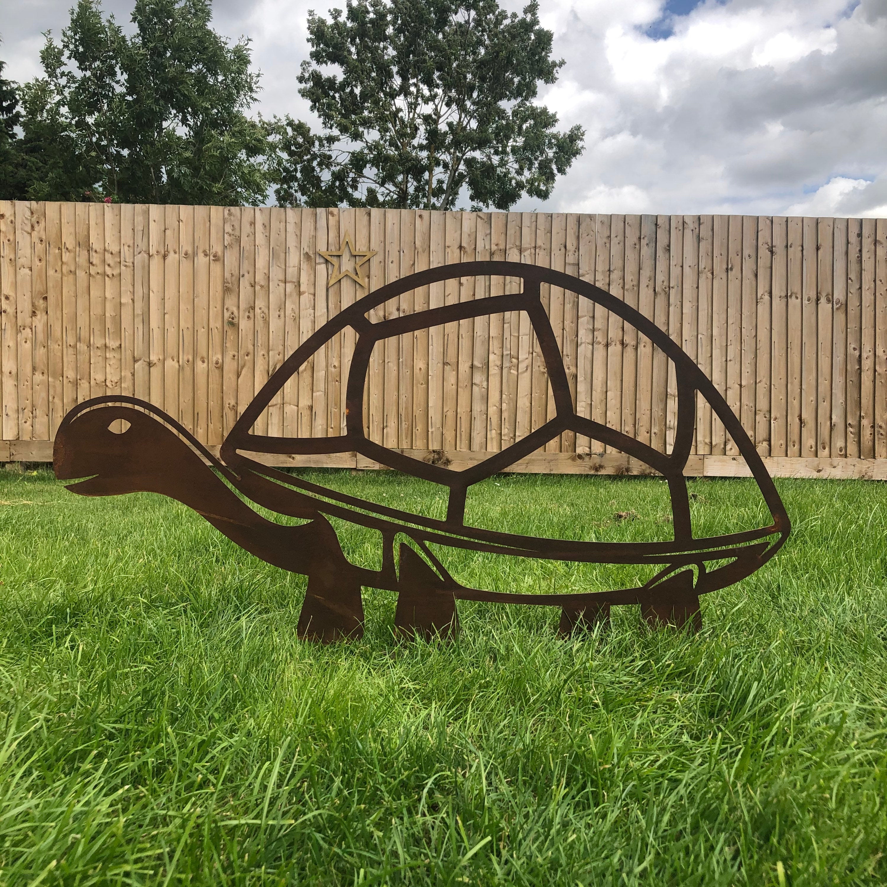 Large Rusty Metal Tortoise Garden Statue | Rustic Warehouse Norfolk