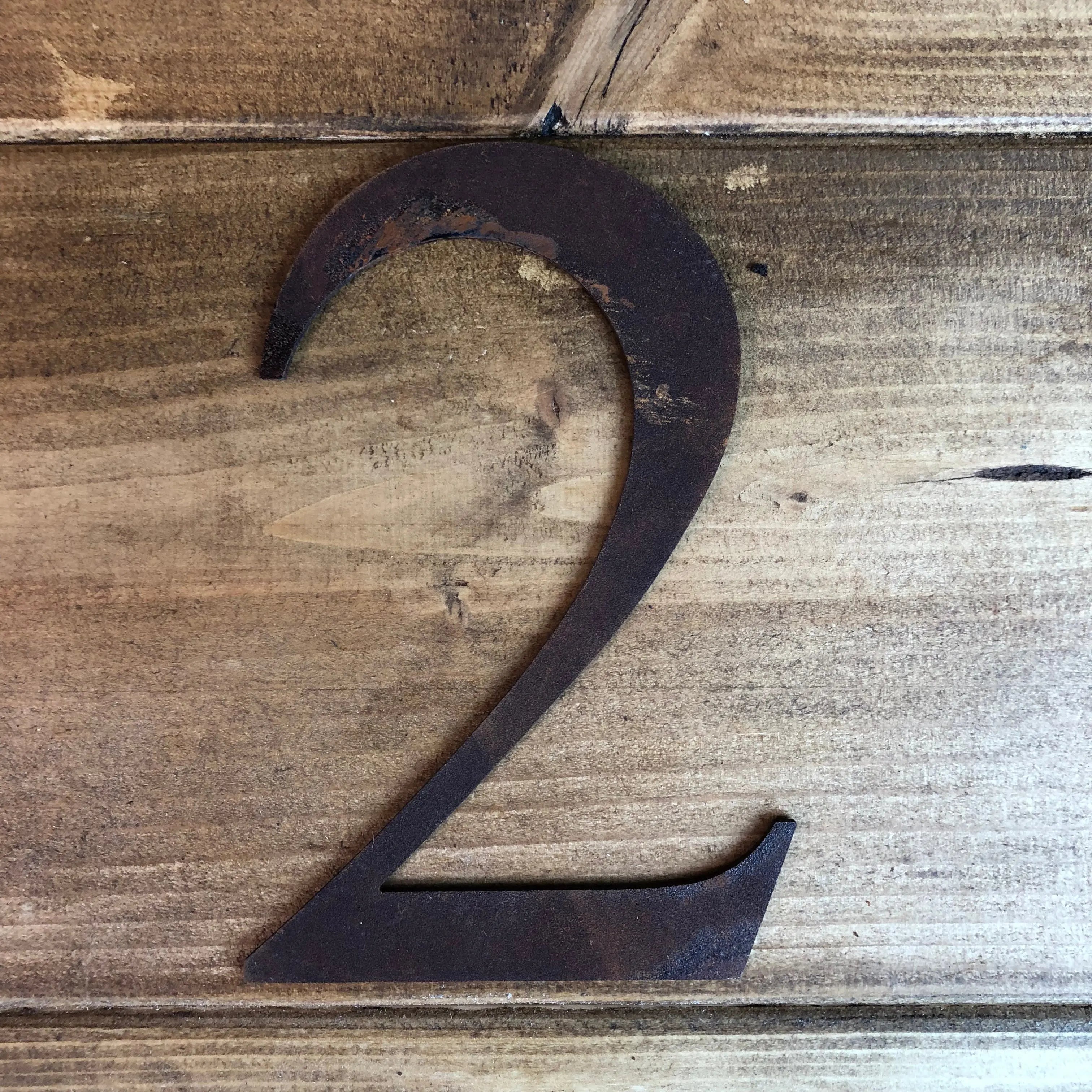 Rustic Metal Alphabet Letters & Numbers – 5 Inch Steel Wall Art by RWN