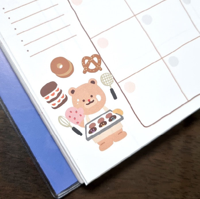 Bonito Bakery Korean Stickers - Whimsical Journaling & Planner Decals