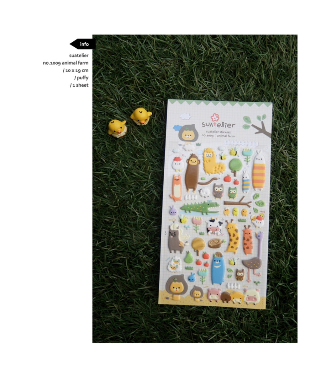 Suatelier Animal Farm Cute Decorative Stickers for Scrapbooking