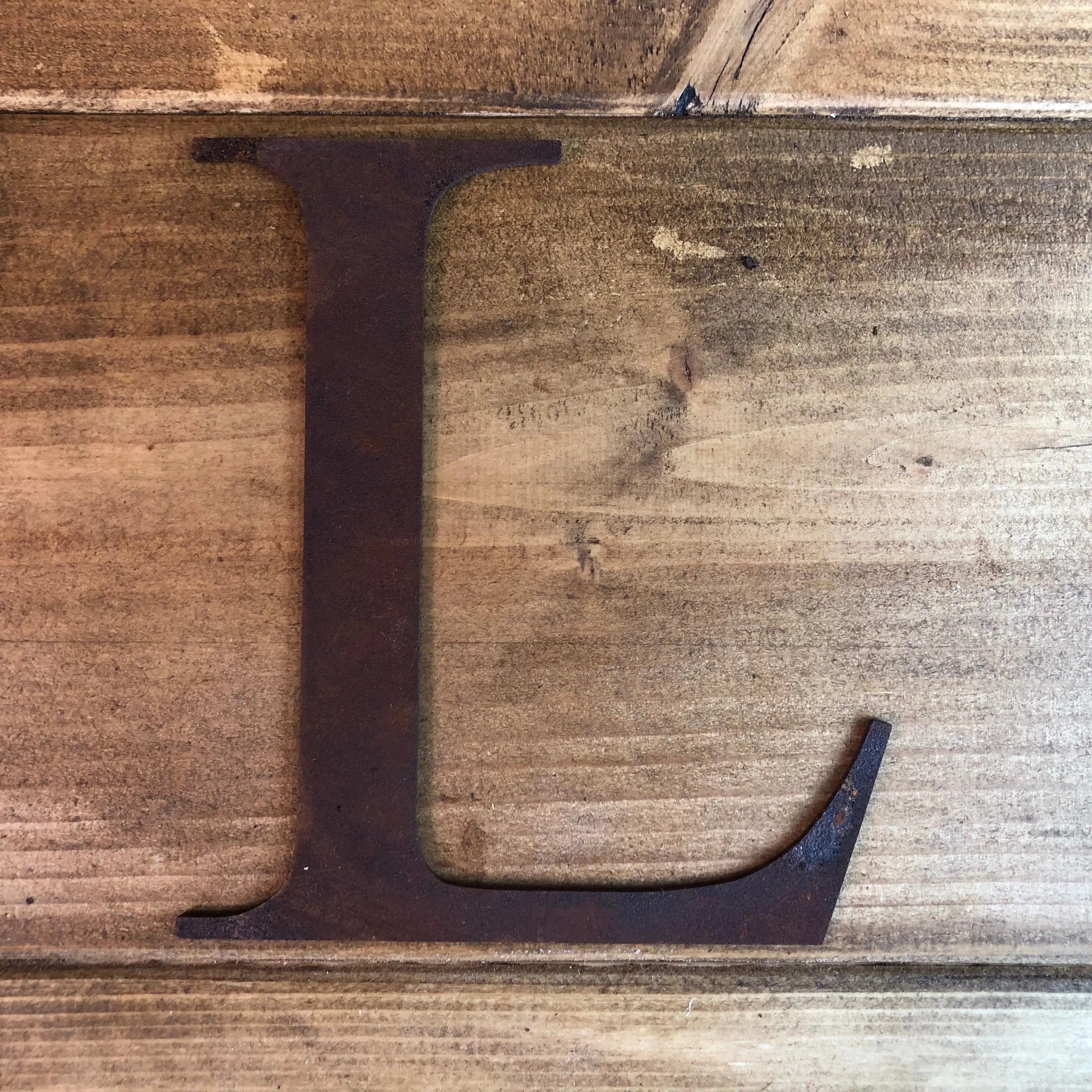 Rustic Metal Alphabet Letters & Numbers – 5 Inch Steel Wall Art by RWN