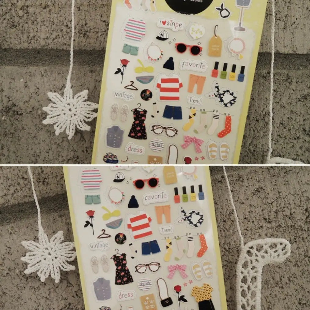 Suatelier Favourite Decorative Craft Stickers for Journaling - 1 Sheet