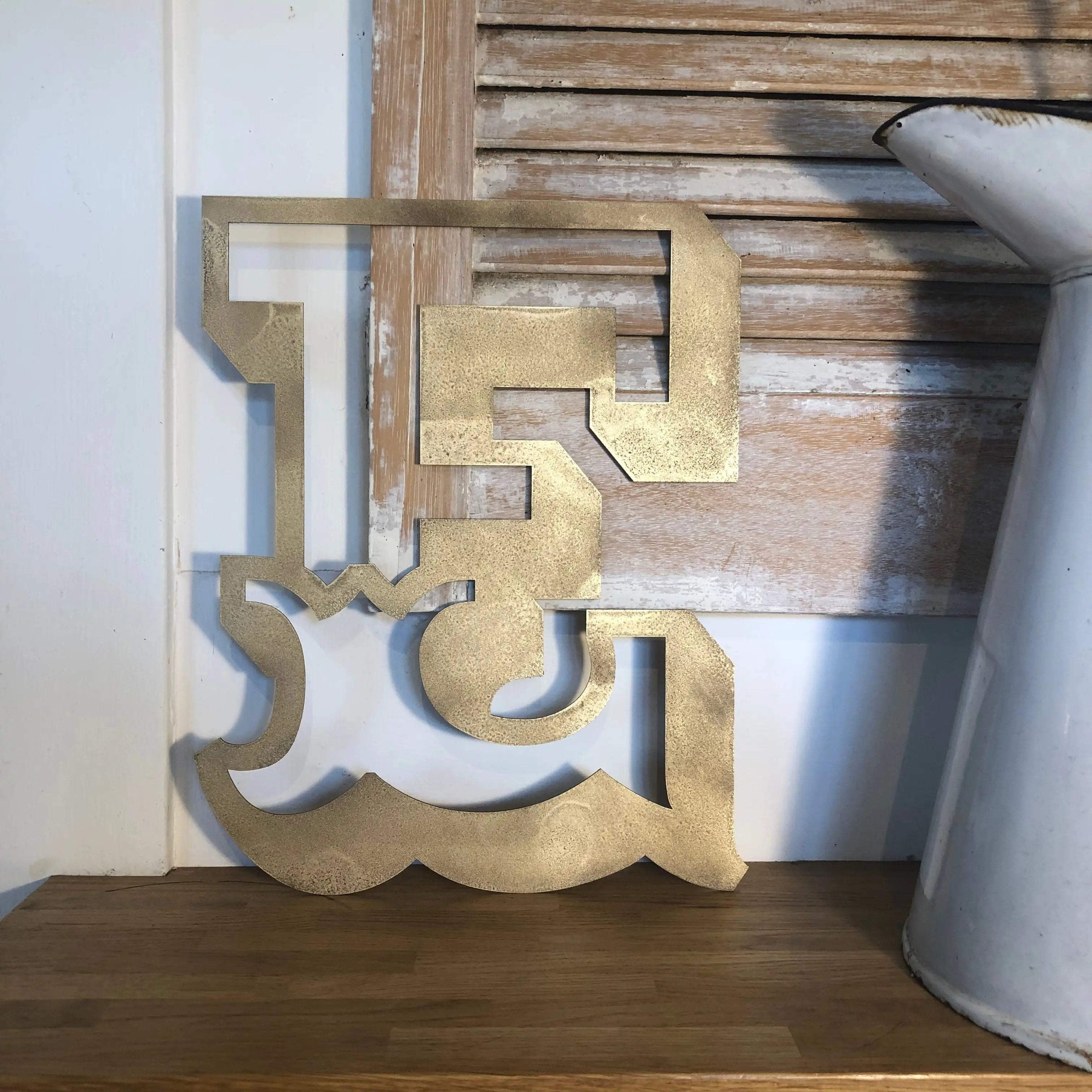 Rustic Gold Metal Carnival Letters | Distressed Steel Signage by Norfolk