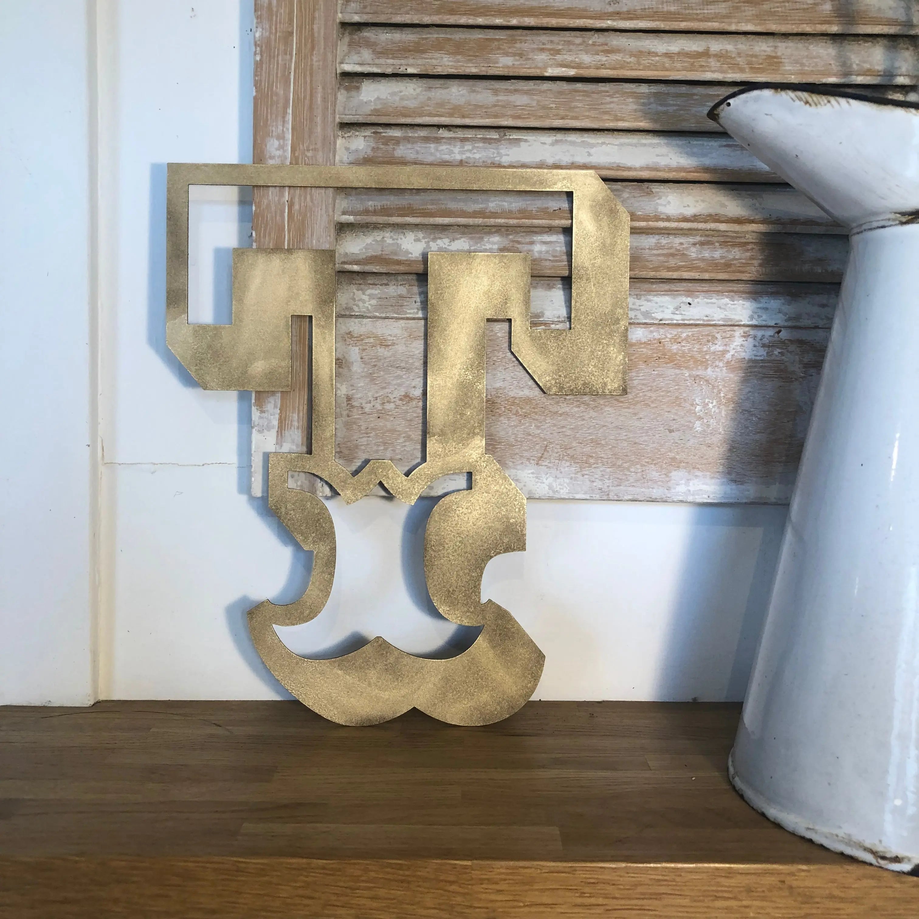 Rustic Gold Metal Carnival Letters | Distressed Steel Signage by Norfolk