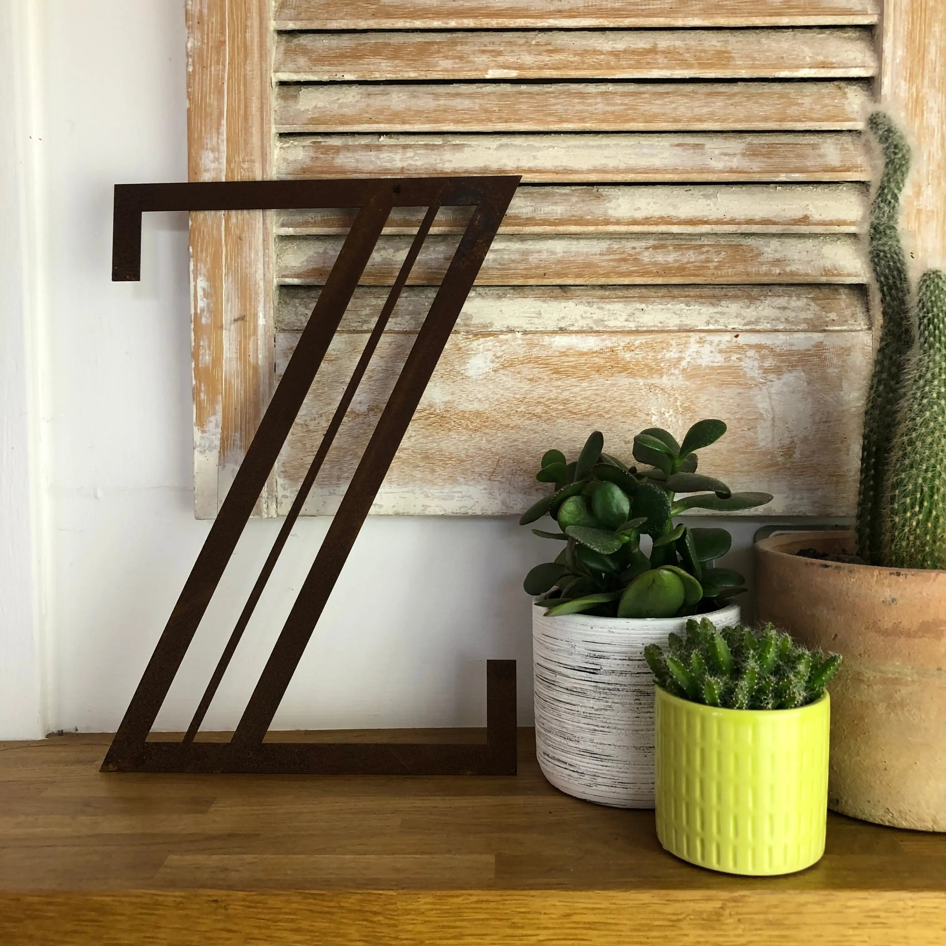 Rustic Warehouse Norfolk Art Deco Rusty Metal Letters – Industrial Wall Decor