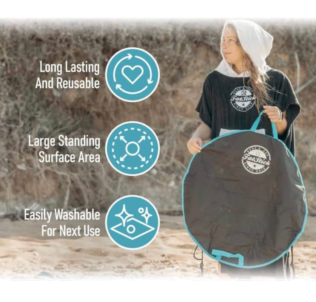 FatStick Waterproof Wetsuit Changing Mat and Drawstring Wet Kit Bag