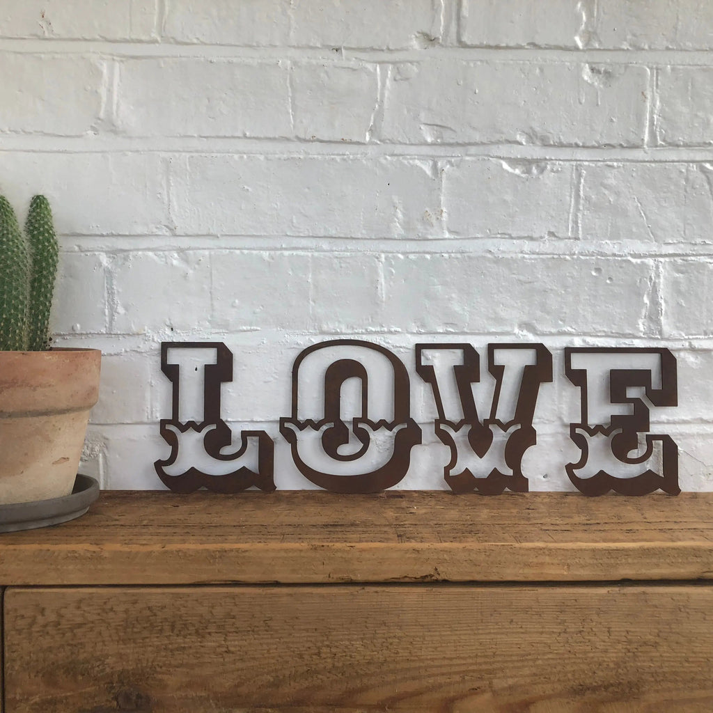 Rustic Metal Carnival Letters – 5 Inch Steel Wall Decor | Rustic Warehouse