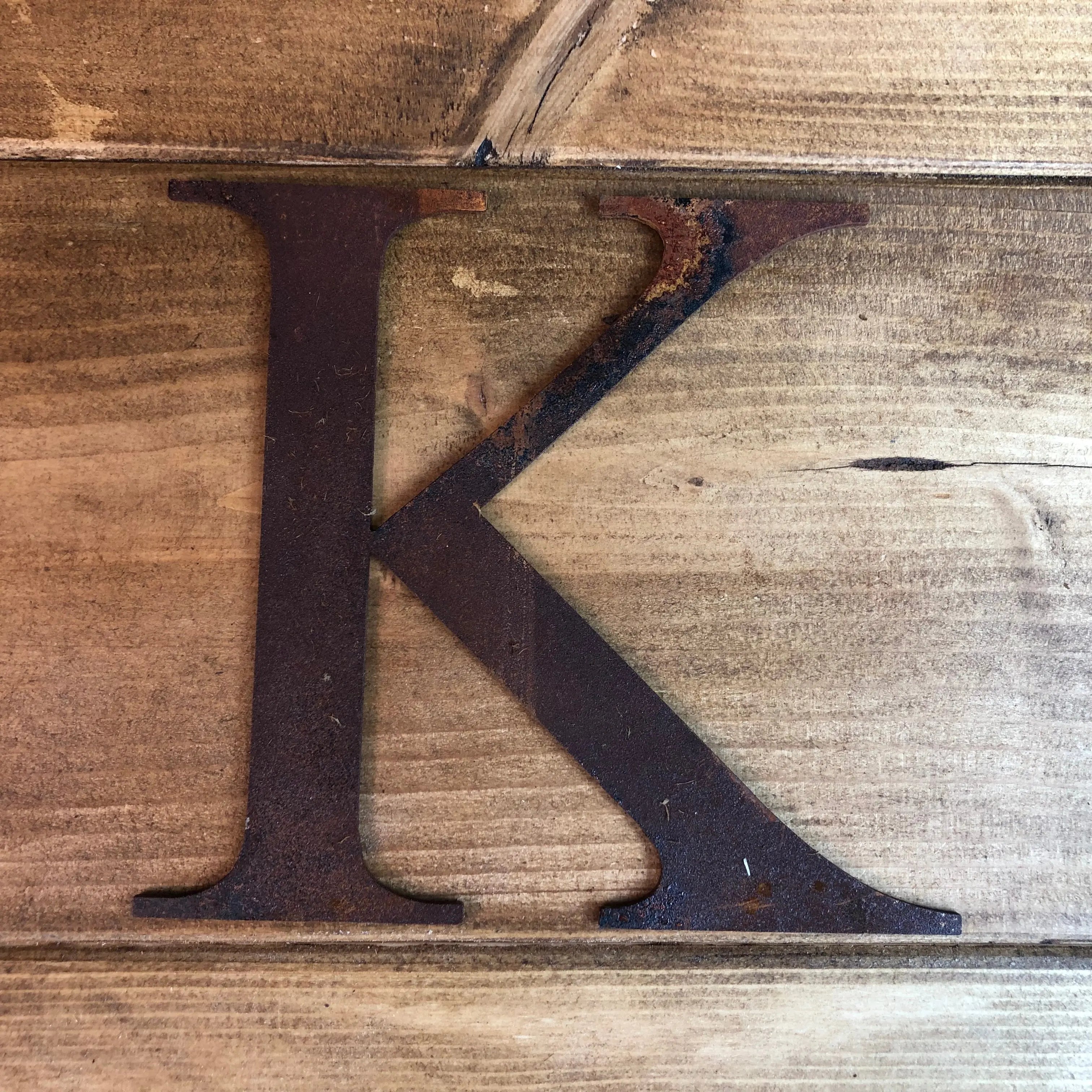 Rustic Metal Alphabet Letters & Numbers – 5 Inch Steel Wall Art by RWN