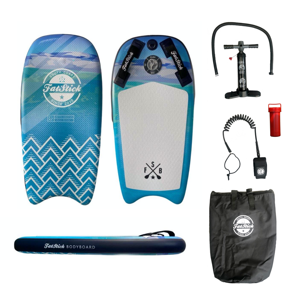 FatStick 43" Inflatable Body Board Package | Durable Dropstitch PVC