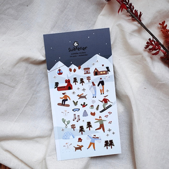 Suatelier Midwinter Decorative Stickers for Journaling and Scrapbooking