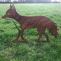Rustic Warehouse Norfolk | Rusty Metal Walking Fox Garden Statue - 75cm
