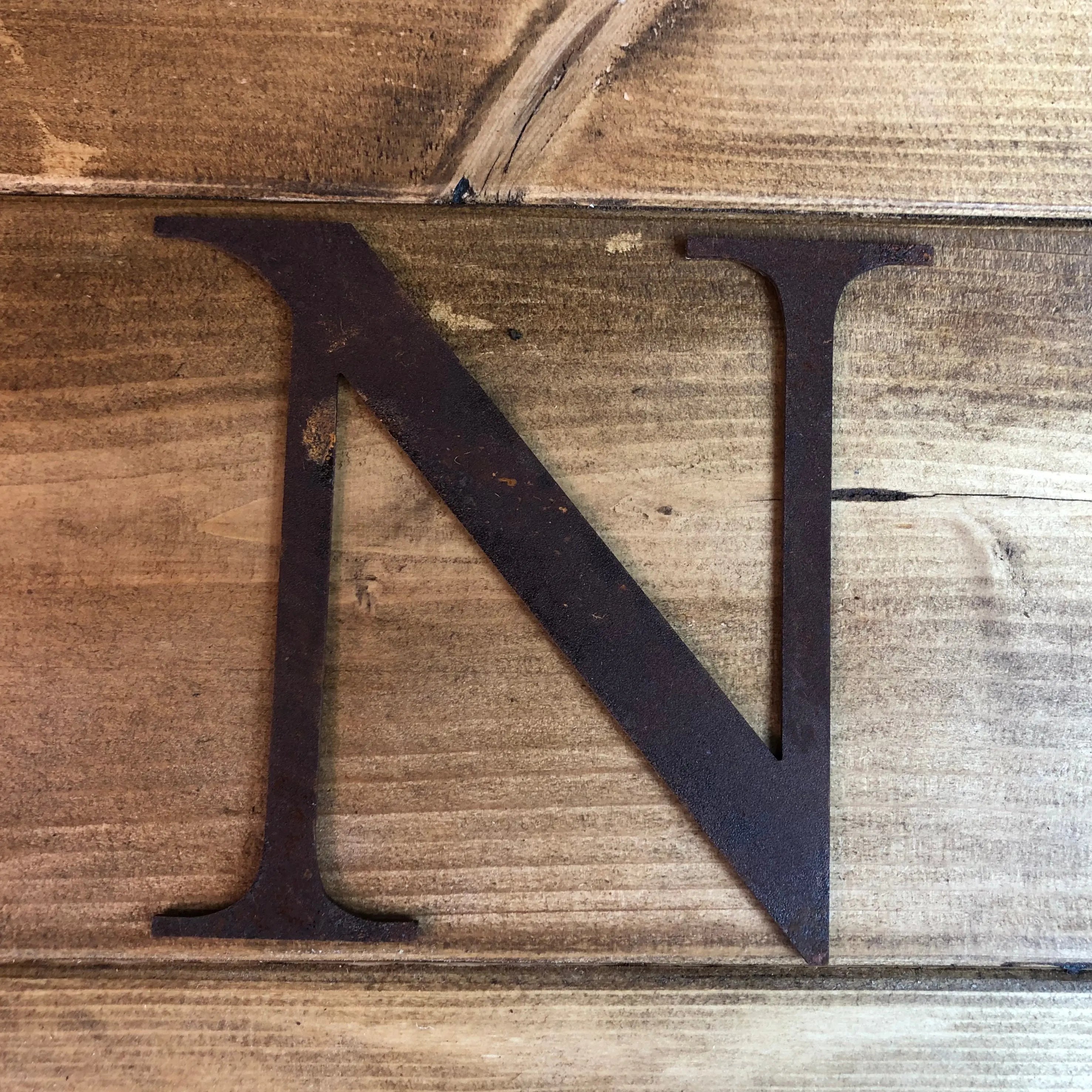 Rustic Metal Alphabet Letters & Numbers – 5 Inch Steel Wall Art by RWN