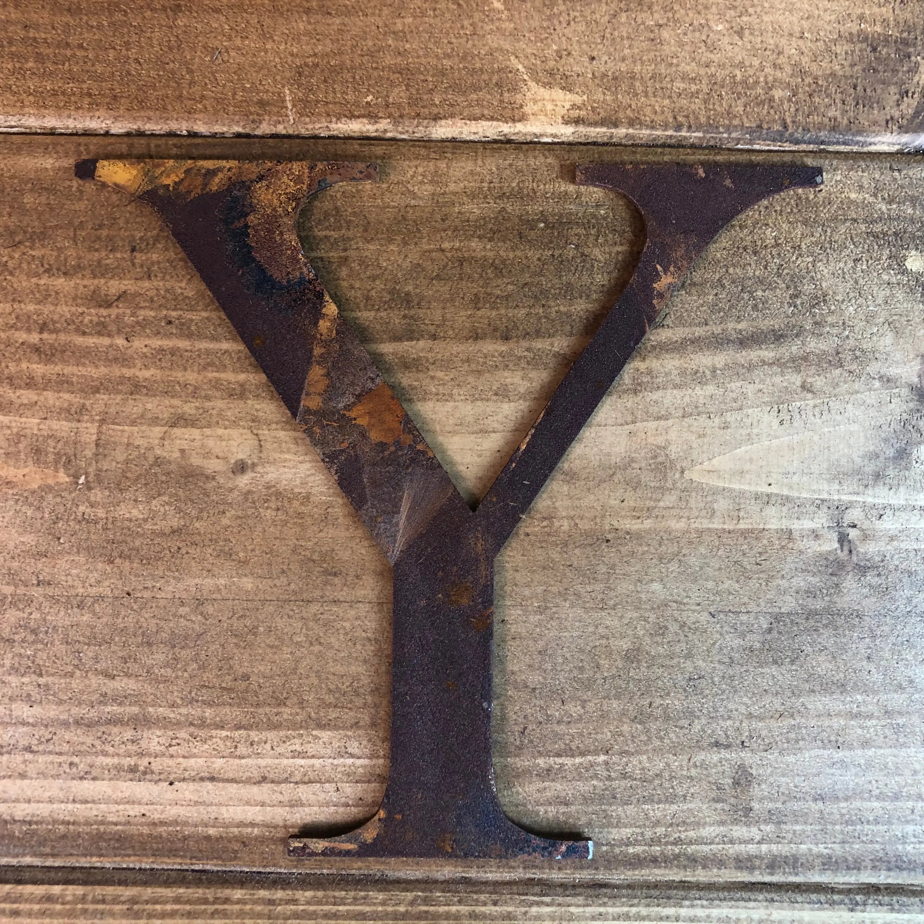 Rustic Metal Alphabet Letters & Numbers – 5 Inch Steel Wall Art by RWN