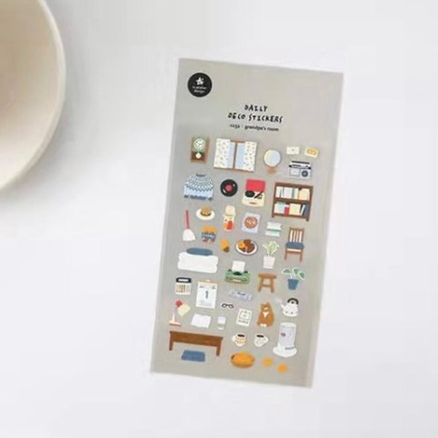 Suatelier Grandpa’s Room Vintage Decorative Stickers for Journaling