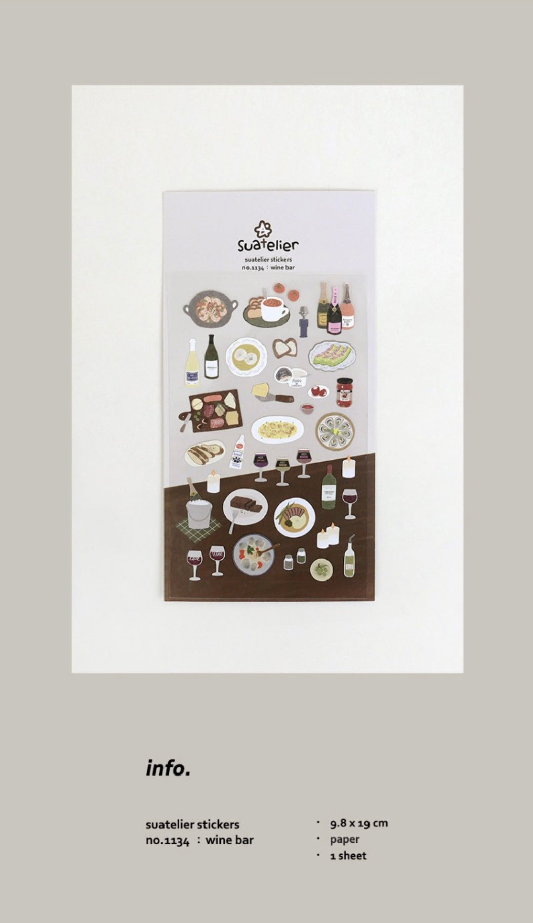Suatelier Wine Bar Decorative Sticker Sheet for Journaling | LuLuFun