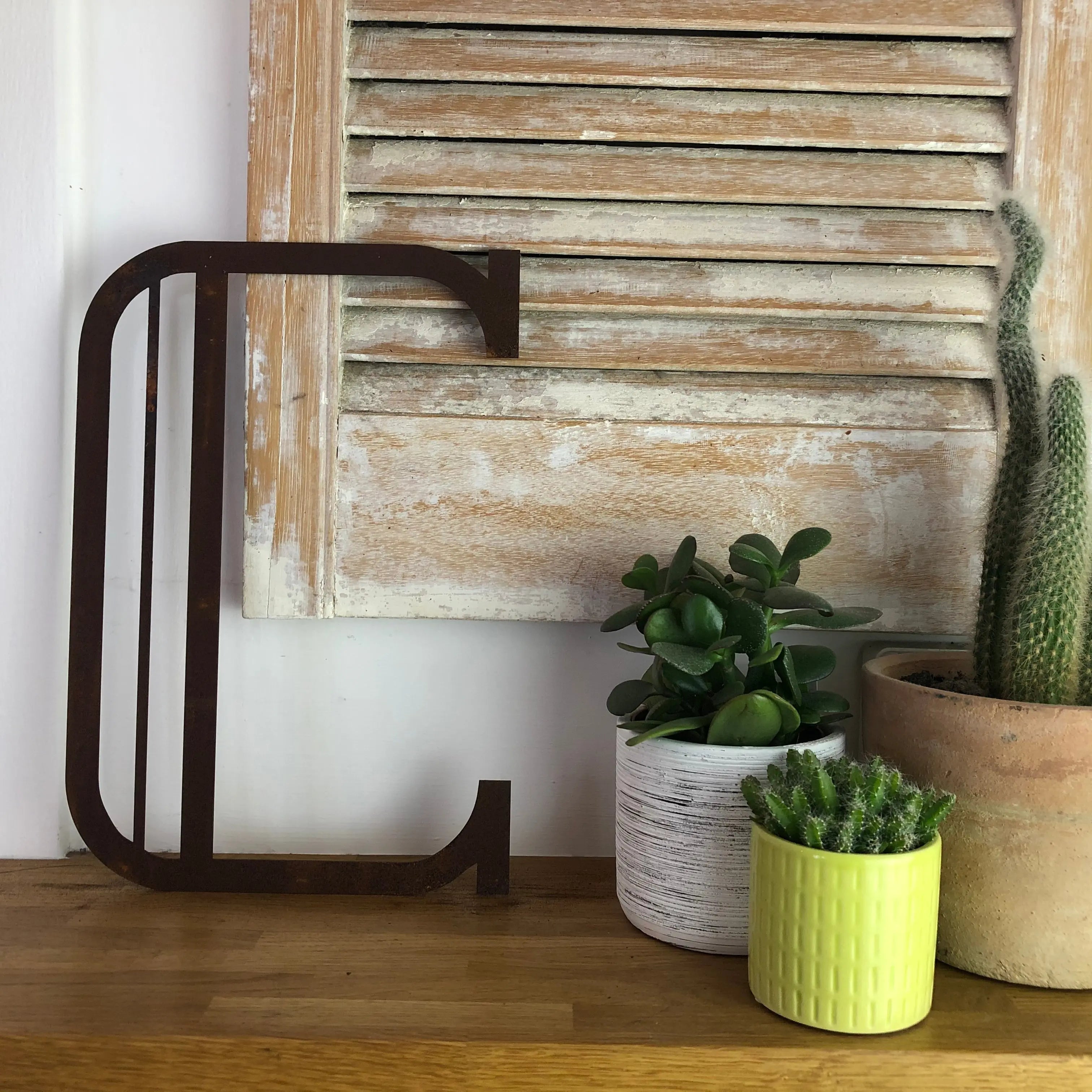 Rustic Warehouse Norfolk Art Deco Rusty Metal Letters – Industrial Wall Decor