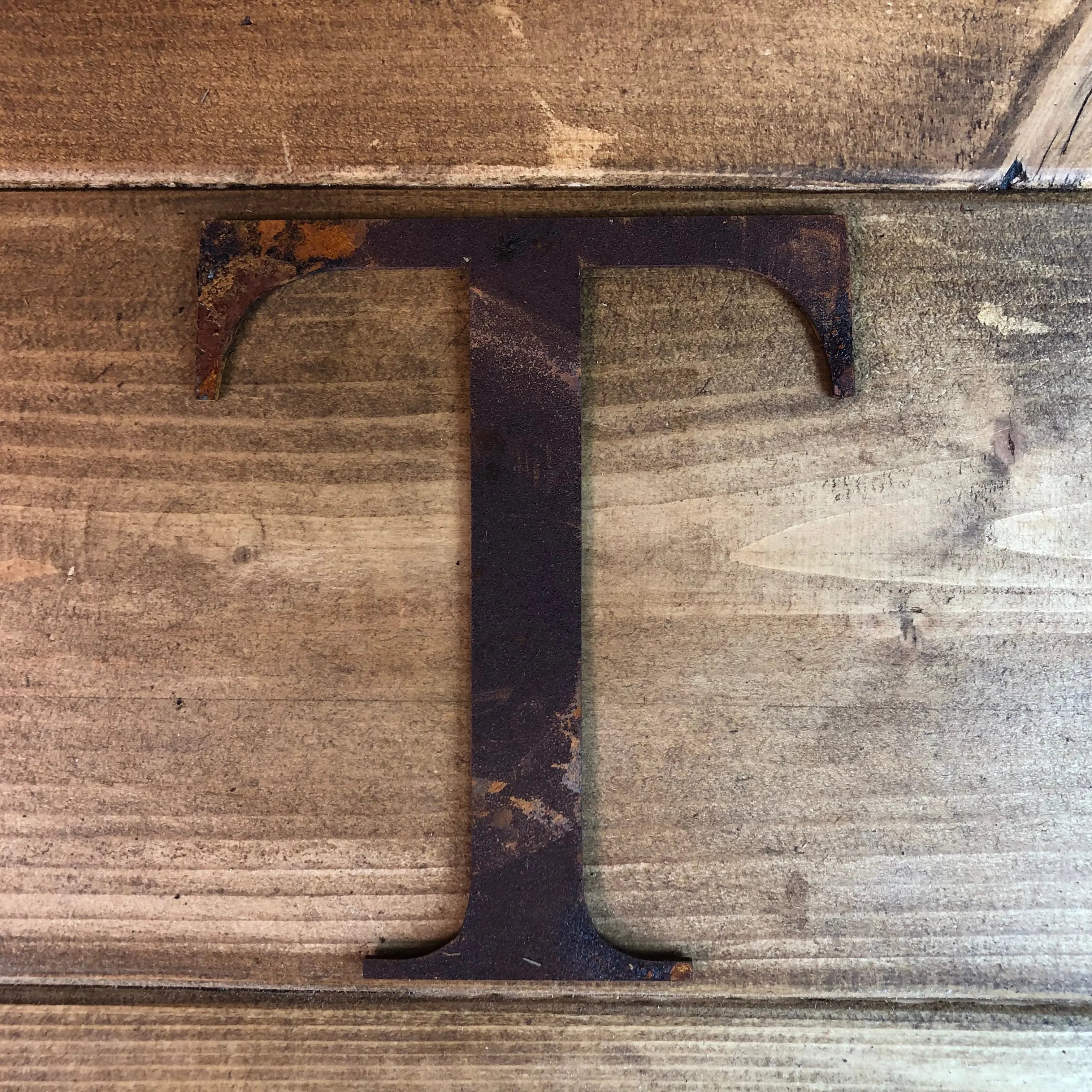 Rustic Metal Alphabet Letters & Numbers – 5 Inch Steel Wall Art by RWN