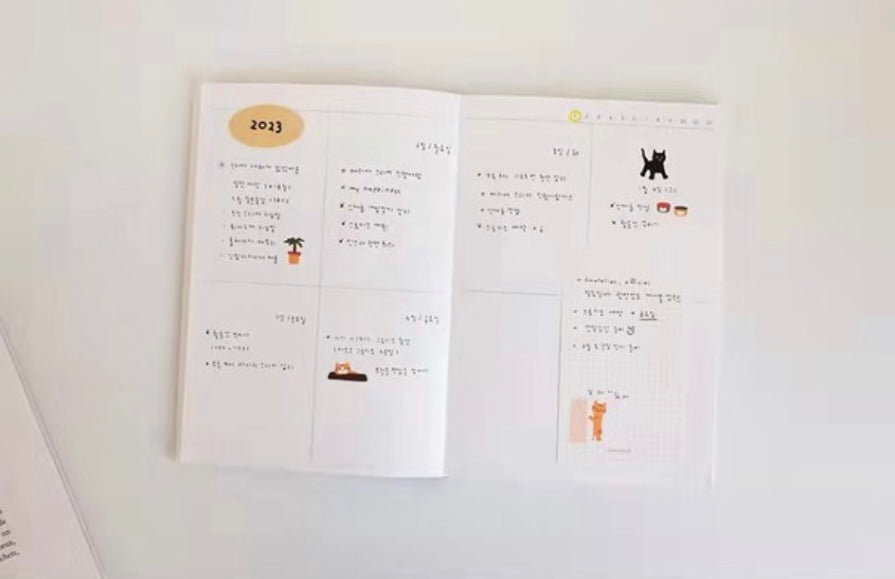 Suatelier Cute Cat Stickers – Decorative Adhesive Sheets for Journaling