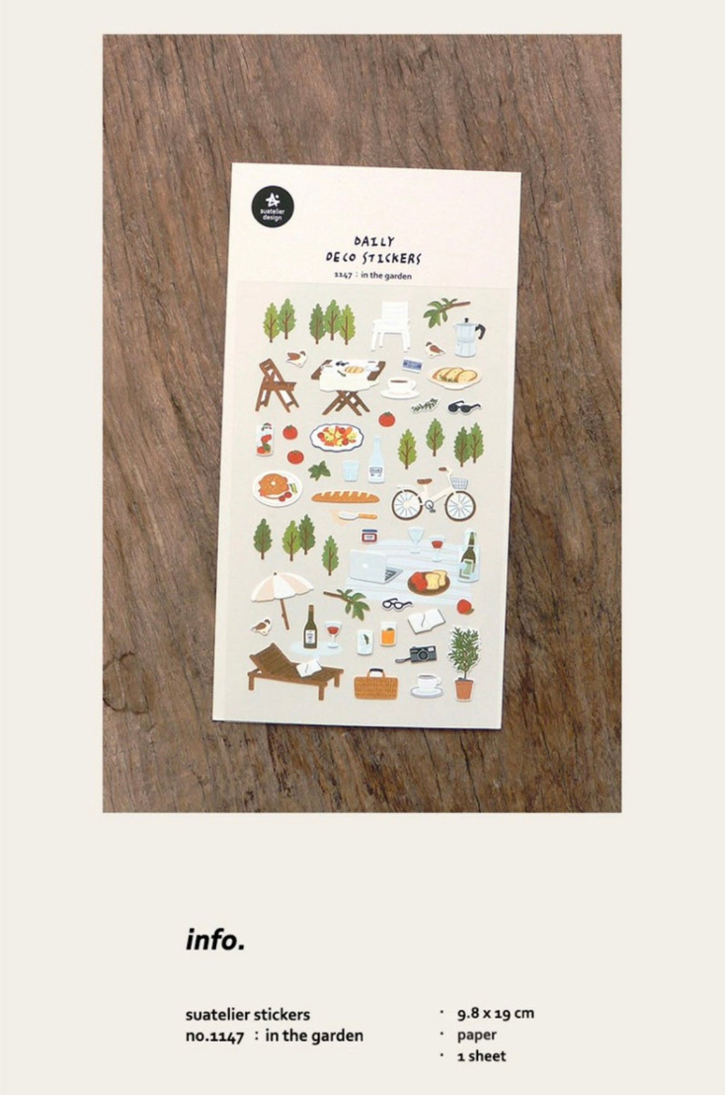 Suatelier In the Garden Decorative Floral Stickers for Journaling