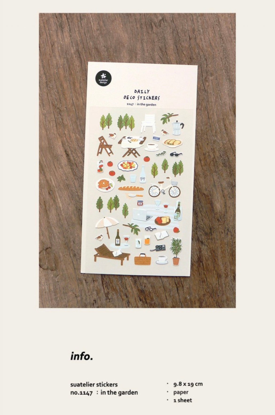 Suatelier In the Garden Decorative Floral Stickers for Journaling