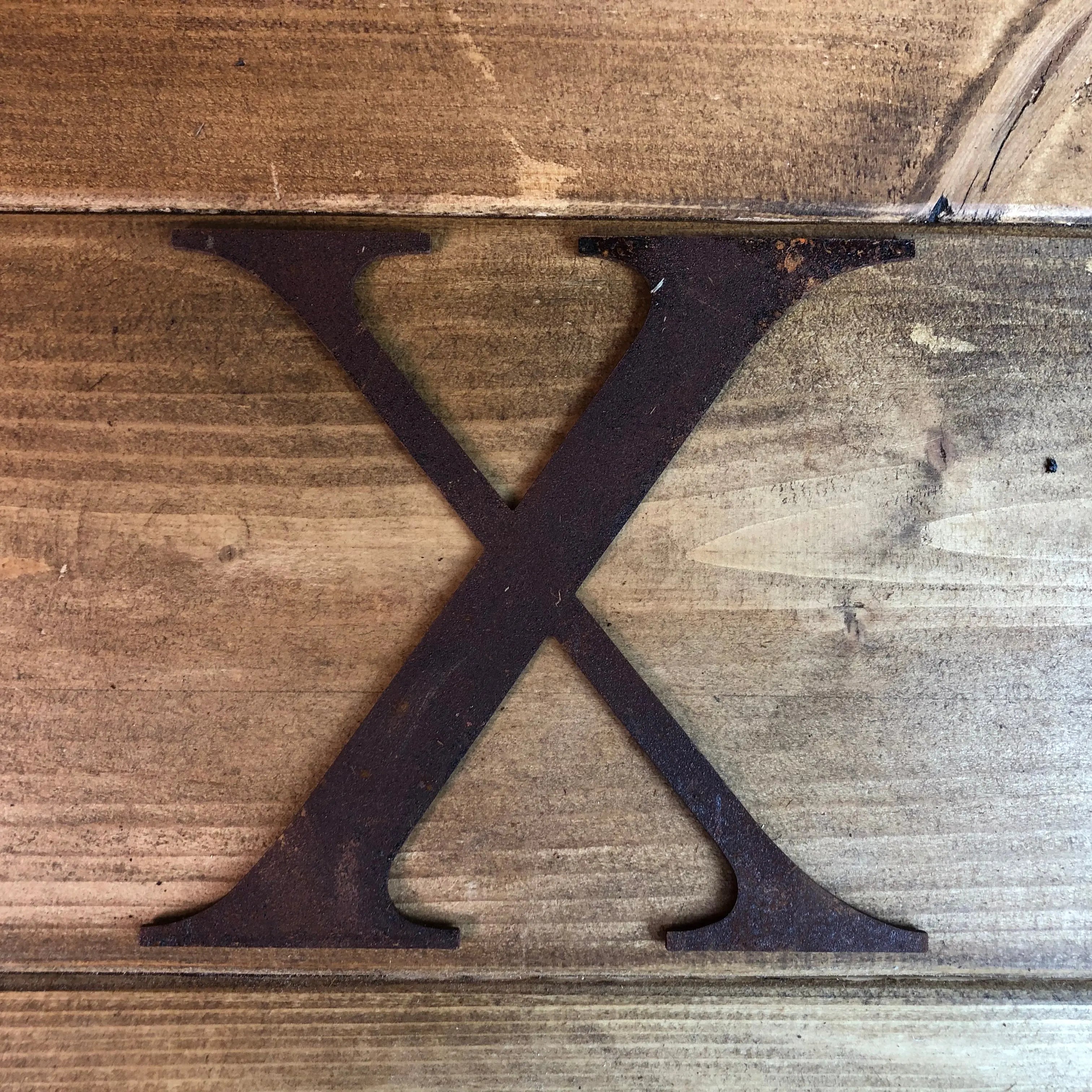 Rustic Metal Alphabet Letters & Numbers – 5 Inch Steel Wall Art by RWN