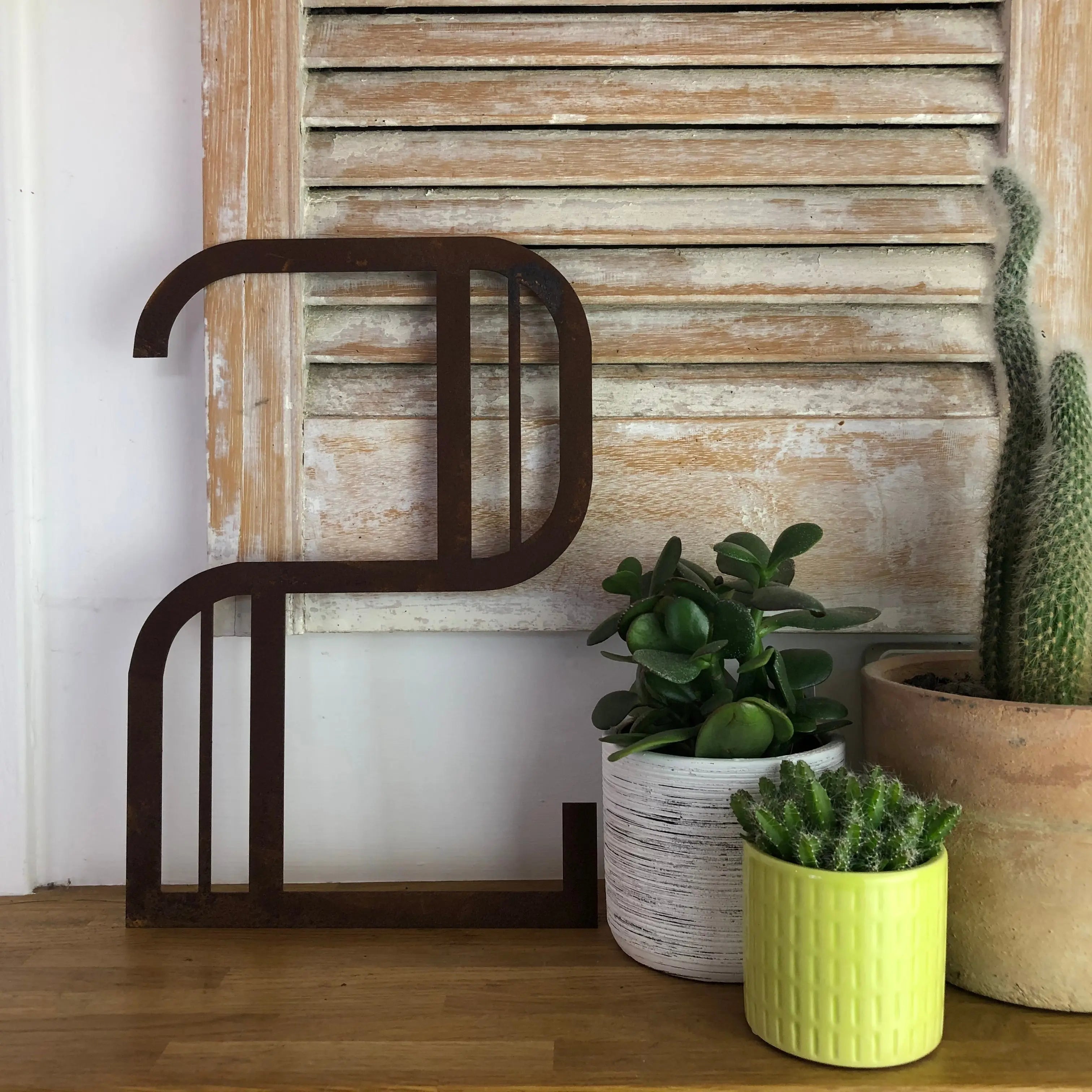 Rustic Warehouse Norfolk Art Deco Rusty Metal Letters – Industrial Wall Decor