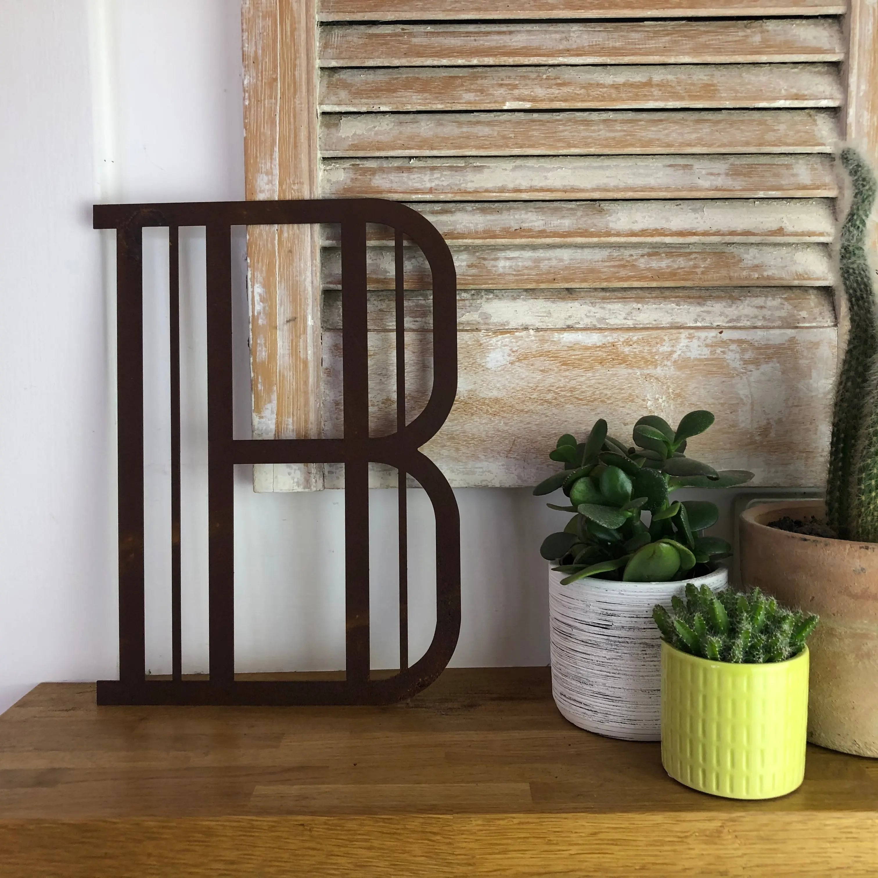Rustic Warehouse Norfolk Art Deco Rusty Metal Letters – Industrial Wall Decor