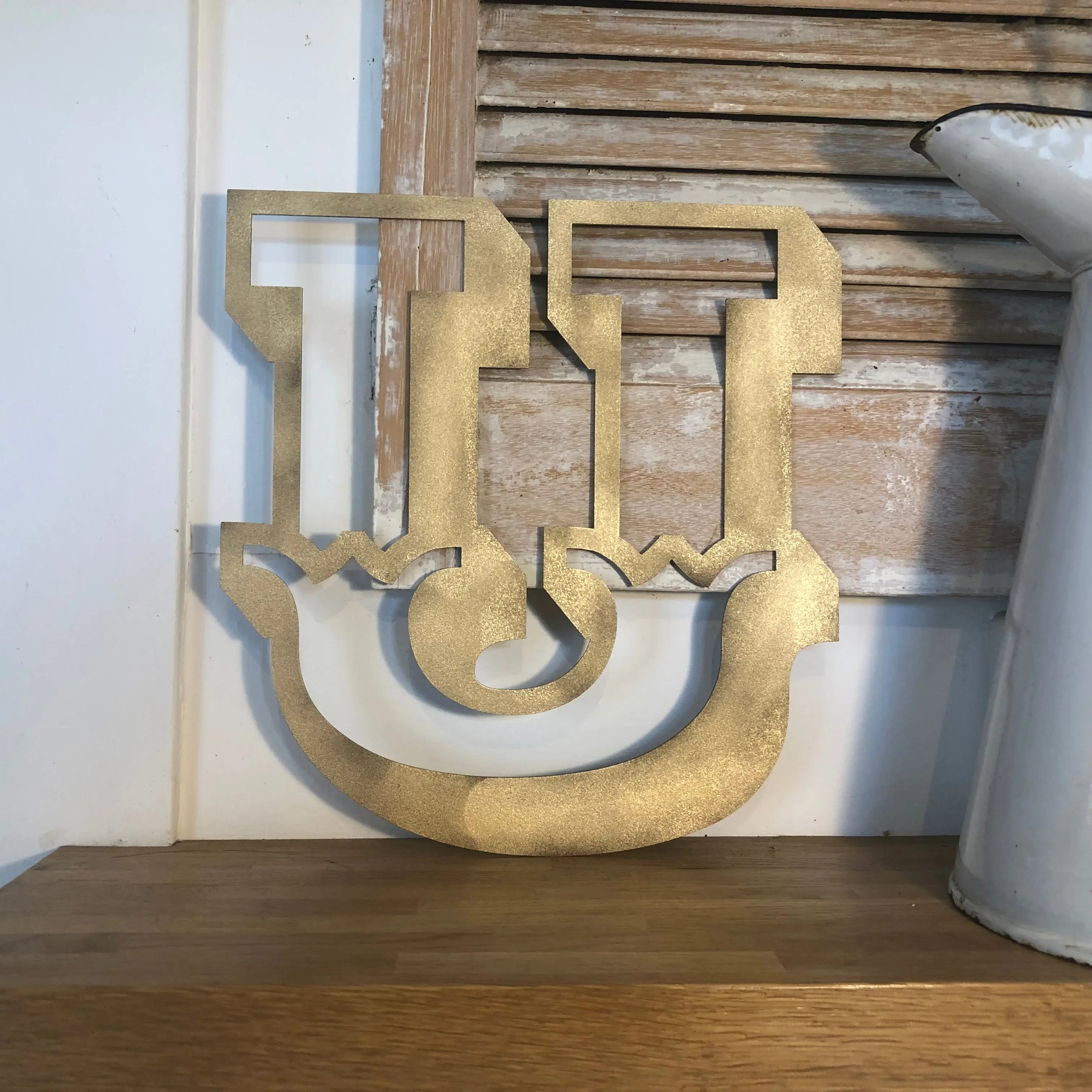 Rustic Gold Metal Carnival Letters | Distressed Steel Signage by Norfolk