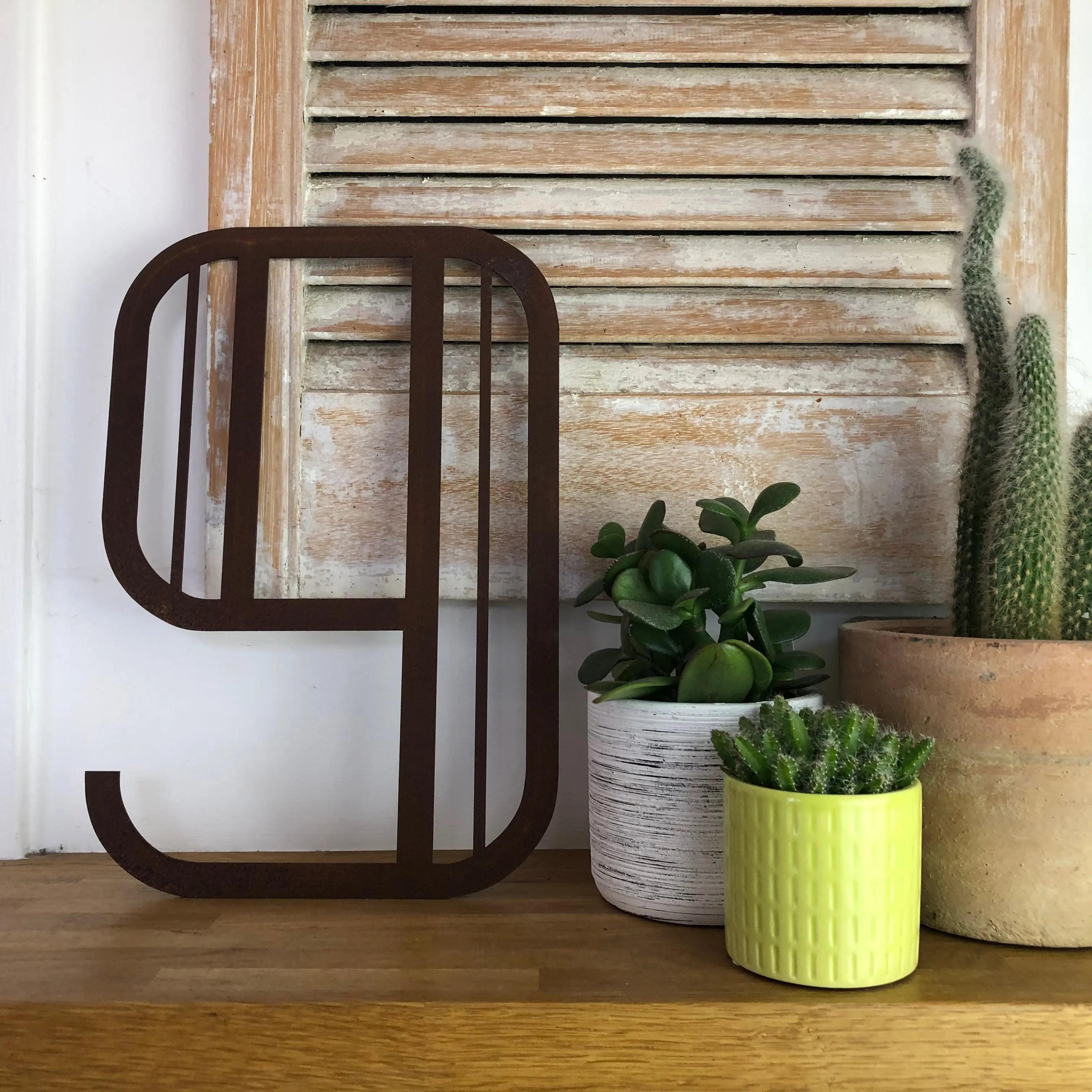 Rustic Warehouse Norfolk Art Deco Rusty Metal Letters – Industrial Wall Decor