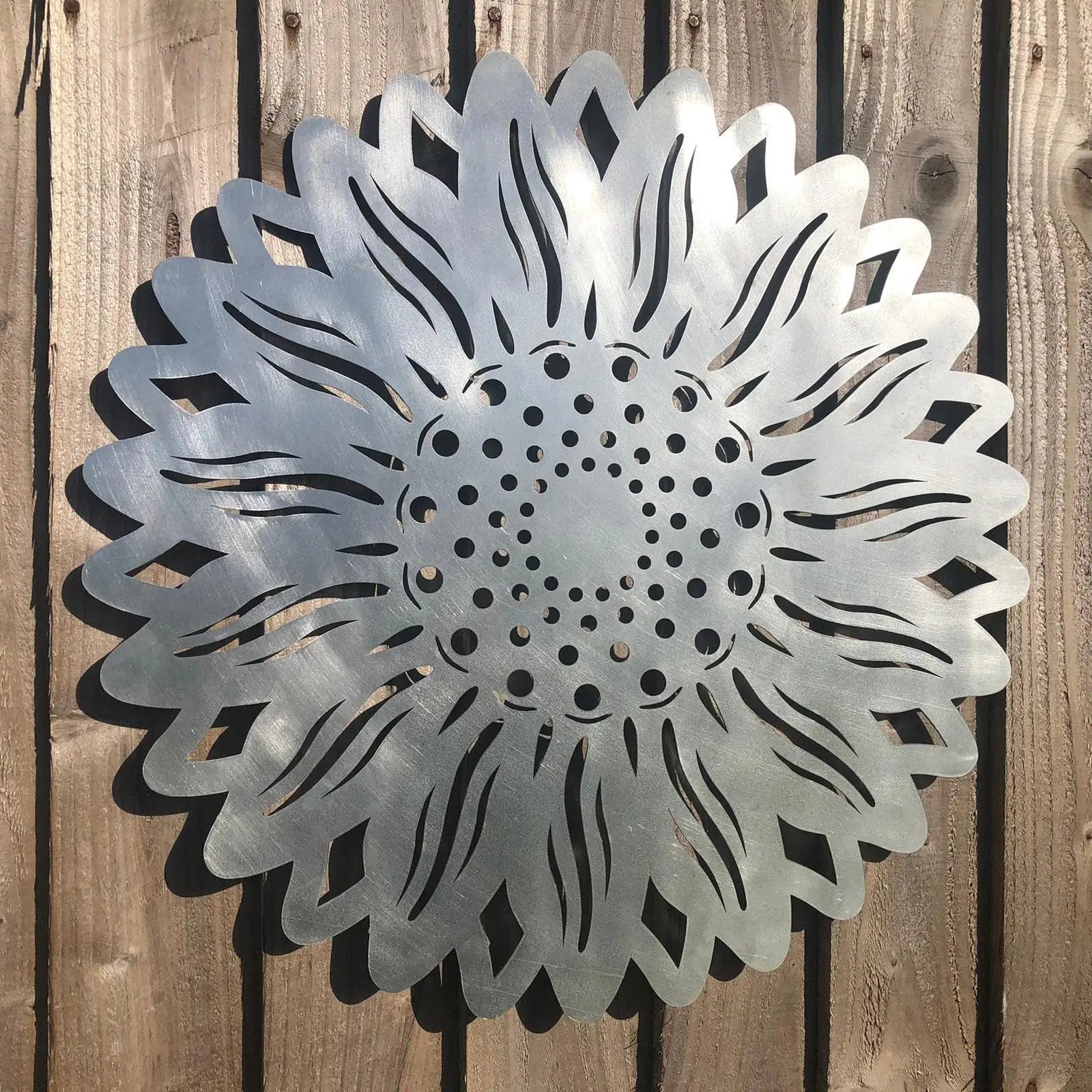 Rustic Warehouse Norfolk | Large Galvanized Steel Sunflower Wall Art