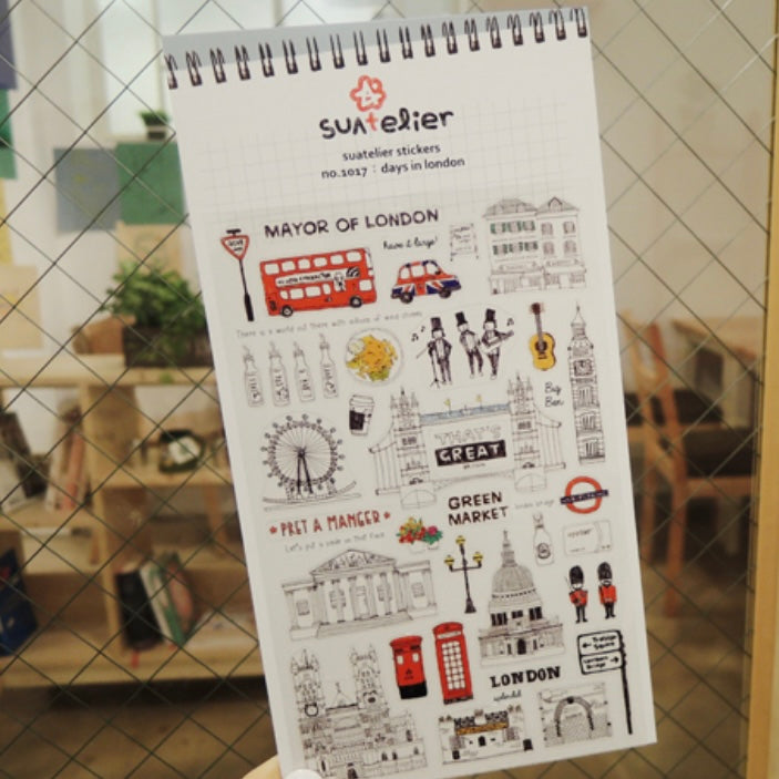 Suatelier London Theme Decorative Stickers for Journaling by LuLuFun