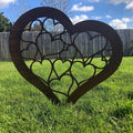 Rustic Warehouse Norfolk Large Metal Heart Garden Sculpture – 85cm